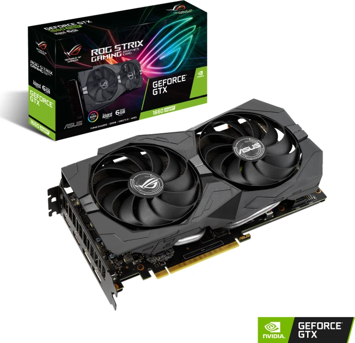 ASUS ROG Strix GeForce GTX 1660 SUPER Advanced, ROG-STRIX-GTX1660S-A6G-GAMING, 6GB GDDR6, 2x HDMI, 2x DP