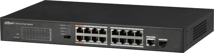 Dahua PFS31 Rackmount Switch, 16x RJ-45, 1x RJ-45/SFP, 135W Hi-PoE