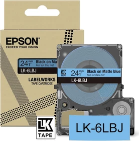 Epson LK-6LBJ Beschriftungsband, 24mm, schwarz/mattblau
