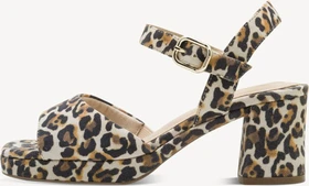 Tamaris Ledersandalette Wide Fit beige leo (Damen)