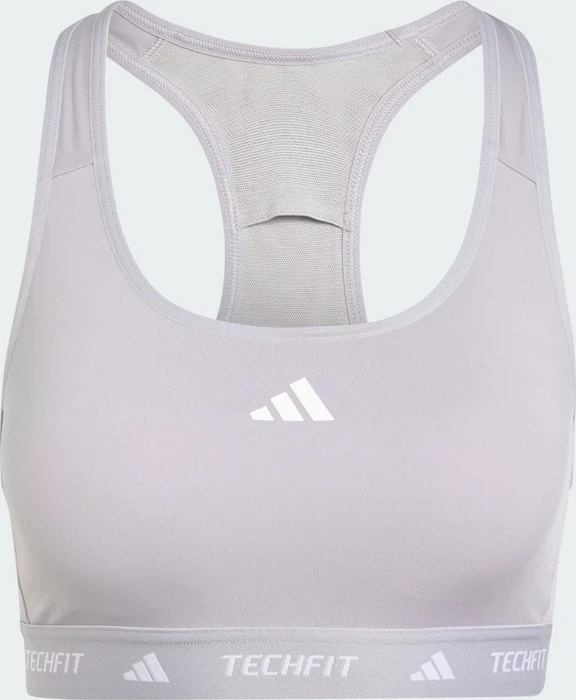 adidas TECHFIT Medium-Support Sport-BH glory grey (Damen)
