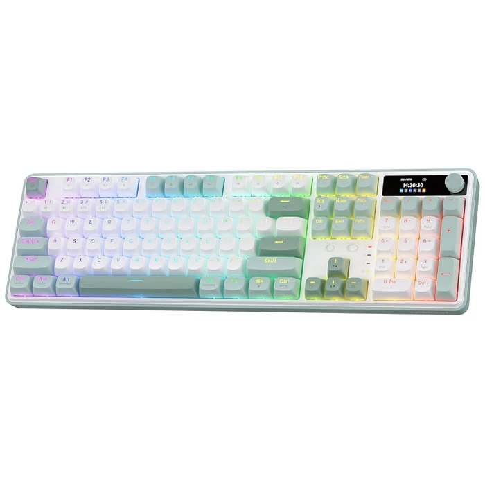 Redragon Wyvern K761 Pro Wireless, Jade Cloud, LEDs RGB, Mint Mambo, USB/Bluetooth, US
