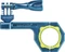 Rollei BullBar 34 Lenkerhalterung blau Vorschaubild