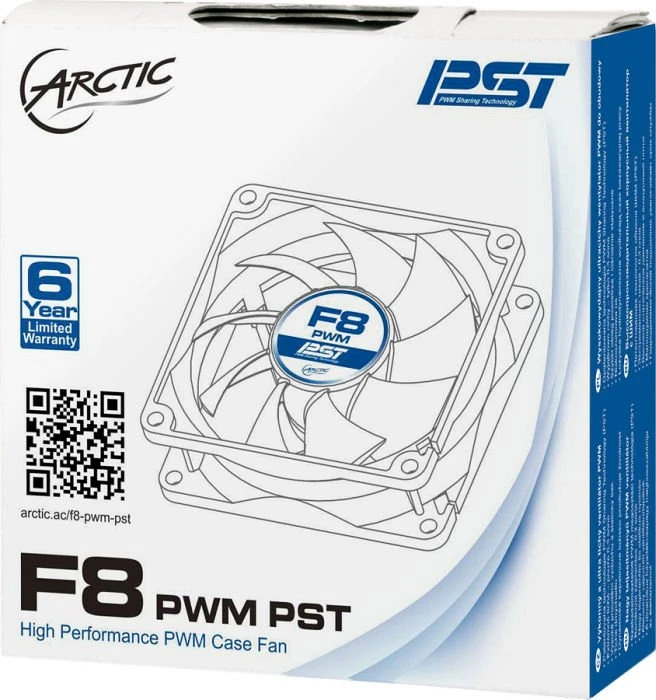 ARCTIC F8 PWM PST, 80mm, 5er-Pack