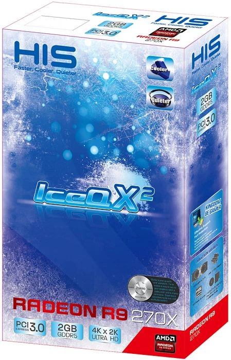 HIS Radeon R9 270X IceQ X² Boost Clock, 2GB GDDR5, DVI, HDMI, 2x mDP