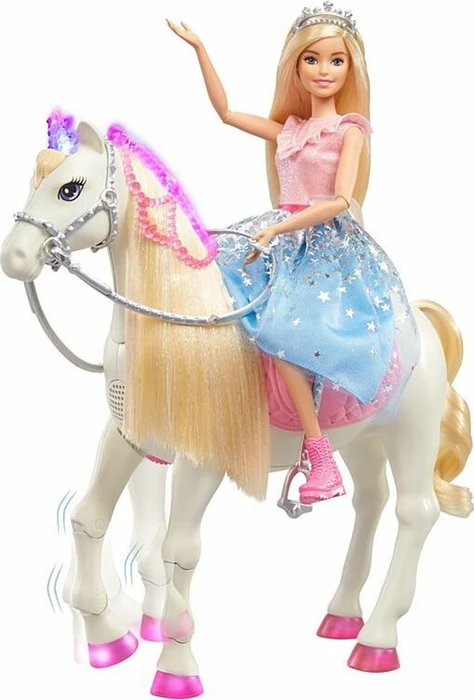 Mattel Barbie - Princess Adventure Tanzendes Pferd mit Prinzessin