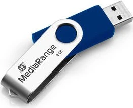 MediaRange USB Flexi-Drive 8GB blau/silber, USB-A, USB 2.0