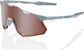100% Hypercraft XS matte stone grey/hiper crimson silver mirror lens