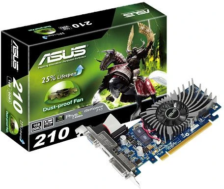 ASUS GeForce 210, 210-1GD3-L, 1GB DDR3, VGA, DVI, HDMI