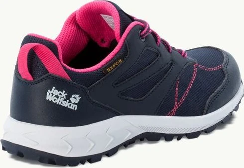 Jack Wolfskin Woodland Texapore Low night blue/pink (Junior)