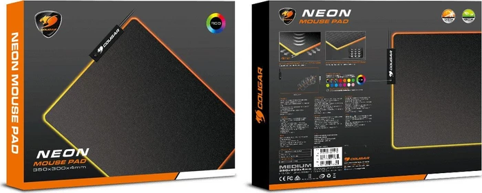 Cougar Neon RGB Gaming Mousepad schwarz