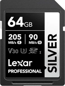 Lexar Professional SILVER R205/W90 64GB, UHS-I U3, Class 10