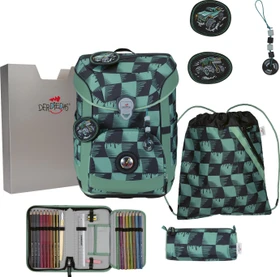 DerDieDas ErgoFlex Easy Exklusiv Superflash Super Truck Schultaschen-Set, 5-tlg.