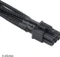 Akasa Flexa V6, 6-Pin PCIe Verlängerungskabel, 400mm, sleeved schwarz Vorschaubild