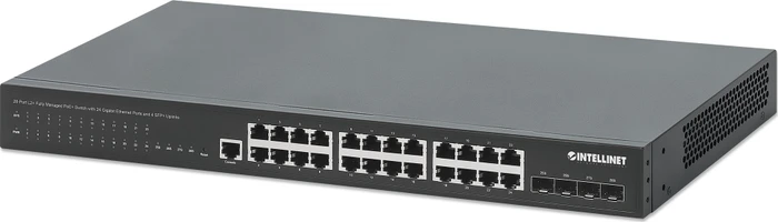 Intellinet Rackmount Gigabit Managed Switch, 24x RJ-45, 4x SFP+, 370W PoE+