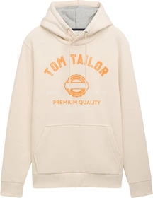 Tom Tailor Logo-Print Hoodie smooth light sand (Herren)