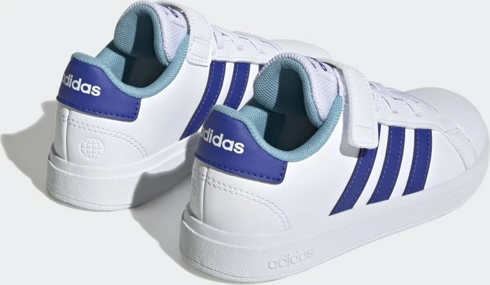 adidas Grand Court Court Elastic Lace and Top Strap cloud white/lucid blue/preloved blue (Junior)