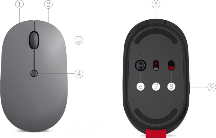 Lenovo Go USB-C Wireless Mouse Thunder Black, USB