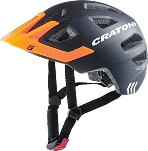 Cratoni Maxster Pro Kinderhelm schwarz/orange matt