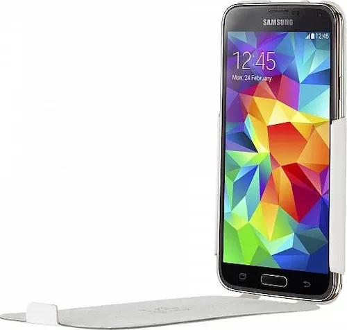 Bugatti FlipCase Geneva für Samsung Galaxy S5 weiß