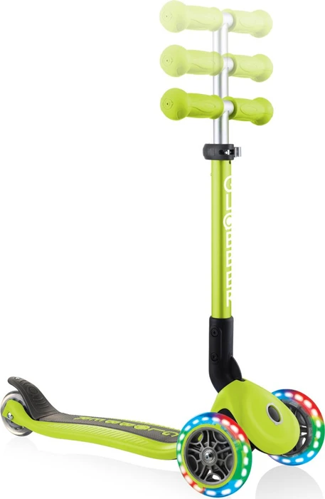 Globber Foldable Lights Kickboard lime green