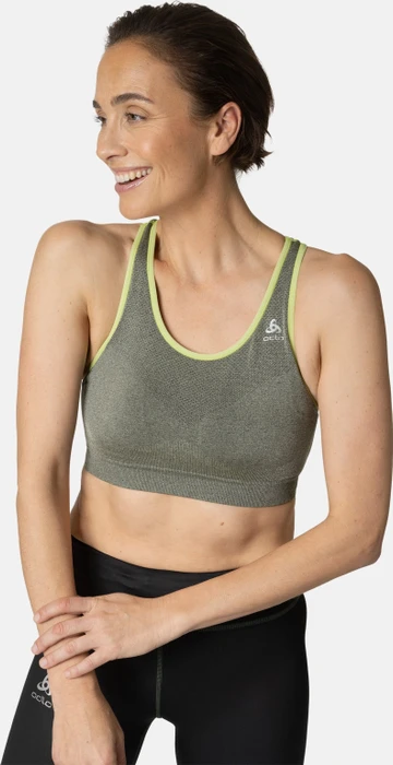 Odlo Seamless Medium Ceramicool Sport-BH sharp green melange (Damen)