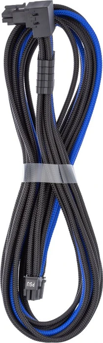 CableMod C-Series Pro ModMesh, 12V-2x6 Kabel, StealthSense, Corsair Type 5, 16-Pin PCIe Stecker auf 16-Pin PCIe 5.1 12V-2x6 Stecker, Adapterkabel, 90°, schwarz/blau, 65cm
