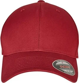 Flexfit Wooly Combed Kappe rot