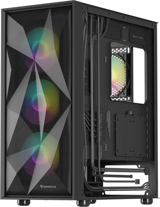 Genesis Diaxid 605 ARGB, schwarz, Glasfenster
