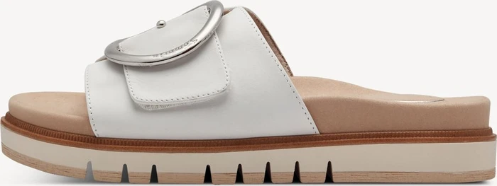 Tamaris Lederpantolette weiß (Damen)