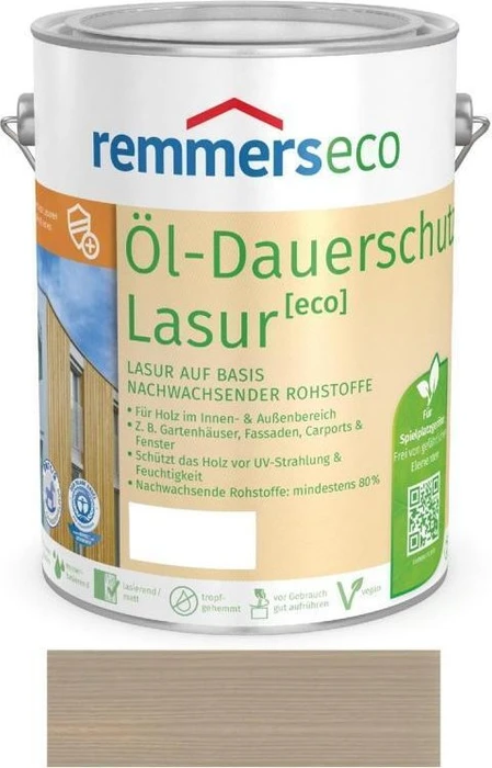 Remmers Öl-Dauerschutz-Lasur eco silbergrau, 750ml