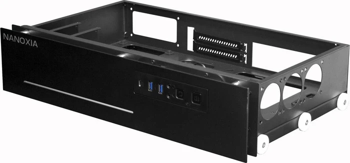 Nanoxia Project S Mini, schwarz, Glasfenster, Mini-ITX