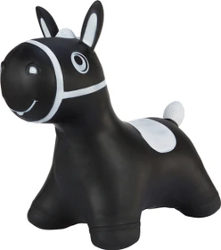 Hoppimals Hüpftier Pferd schwarz mit Pumpe