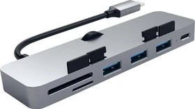 Satechi Aluminium Type-C Clamp Hub Pro, schwarz, USB-C 3.1 (ST-TCIMHM)
