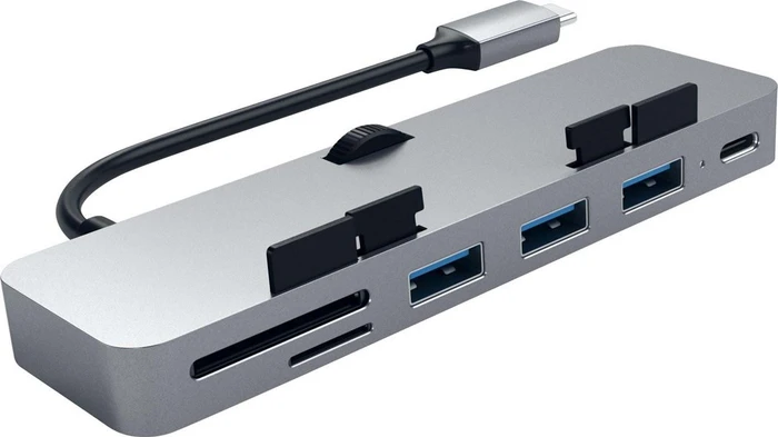 Satechi Aluminium Type-C Clamp Hub Pro, schwarz, USB-C 3.1