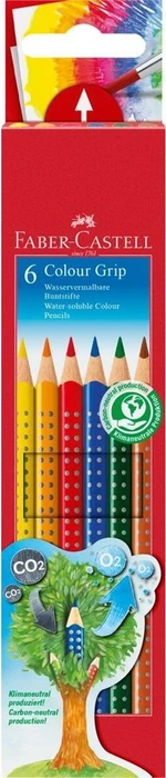 Faber-Castell Colour Grip Buntstift sortiert, Kartonetui, 6er-Set (112406)