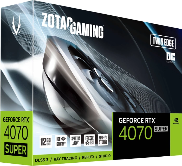 Zotac Gaming GeForce RTX 4070 SUPER Twin Edge OC, 12GB GDDR6X, HDMI, 3x DP