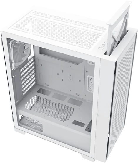 Montech Air 1000 Lite White, weiß, Glasfenster