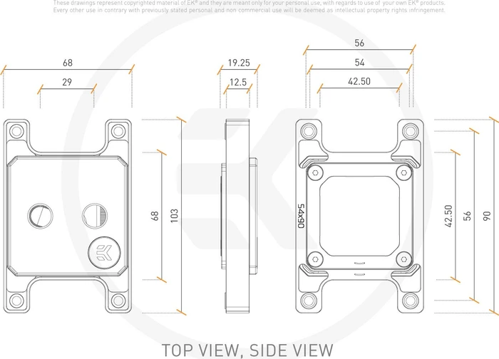 EK Water Blocks Quantum Line EK-Quantum Magnitude, AM4, Copper Acetal