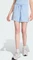 adidas Essentials 3-Streifen Cotton Trainingshose kurz glow blue/clear pink (Damen) Vorschaubild