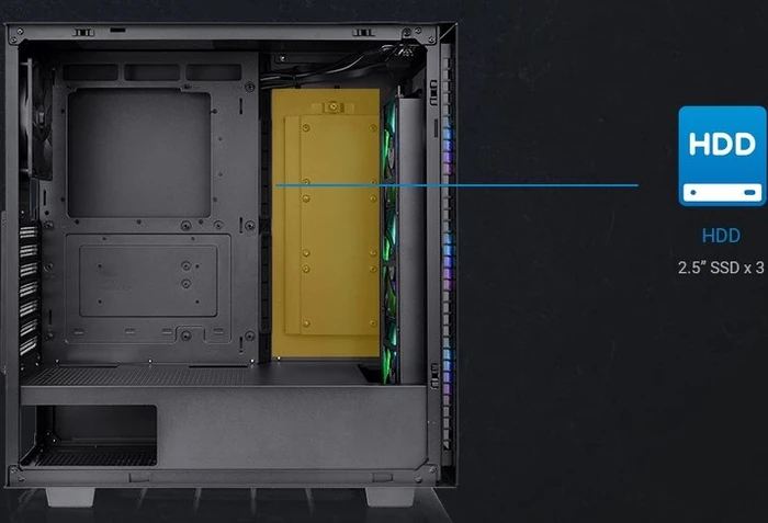 Thermaltake Divider 300 TG ARGB, schwarz, Glasfenster