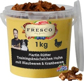 Fresco Dog Martin Rütter Trainingsknöchelchen, Huhn mit Blaubeeren und Kranbeeren, 1kg