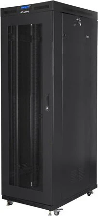 Lanberg 19" Rackschrank 42HE, freistehend, V2, Gitternetztür, IP20, RAL 9004, 1000mm tief
