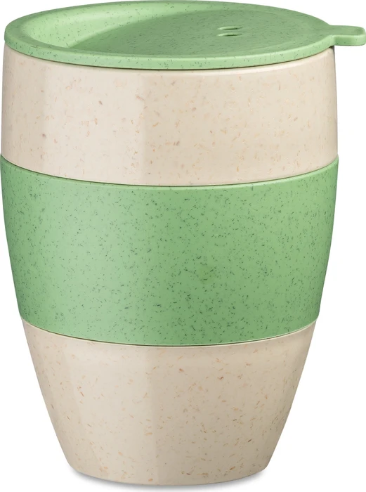 koziol Aroma To Go 2.0 Isolier-Speisegefäß 400ml nature desert sand/nature leaf green
