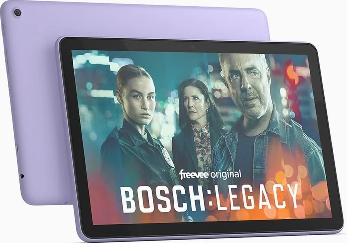 Amazon Fire HD 10 KFTUWI 2023, ohne Werbung, Flieder, 32GB, UK, mit Bluetooth Tastatur