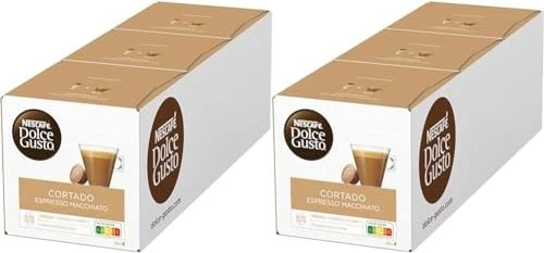 Nestlé Nescafe Dolce Gusto Espresso Cortado Kaffeekapseln, 48 Stück (3x 16 Stück)