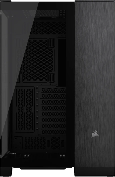 Corsair 6500X Black/Obsidian Aluminium, schwarz/silber, Glasfenster