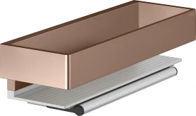 Keuco Edition 11 Duschablage mit Glasabzieher rotgold gebürstet/aluminium silber-eloxiert