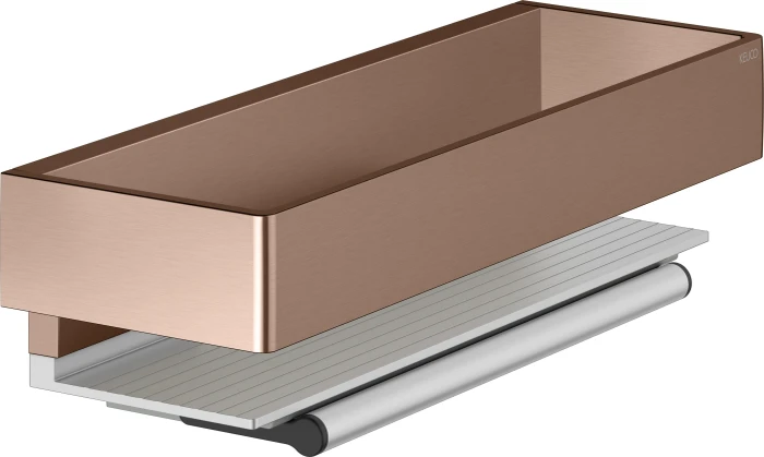 Keuco Edition 11 Duschablage mit Glasabzieher rotgold gebürstet/aluminium silber-eloxiert