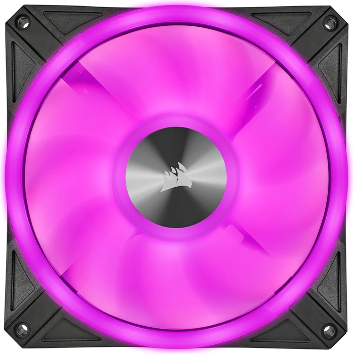 Corsair QL Series iCUE QL140 RGB PWM Dual Fan Kit, schwarz, LED-Steuerung, 140mm, 2er-Pack